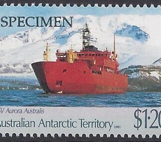 1991 Australian Antarctic Territories. SG.89s $1.20 overprinted Specimen.. U/M (MNH)