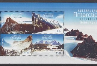 2013 Australian Antarctic Territories. MS.228  Mountains. mini sheet.   U/M (MNH)