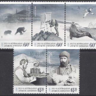 2013 Australian Antarctic Territories SG.229-33 Centenary of AAT Expedition (3rd series).set 5 values U/M (MNH)