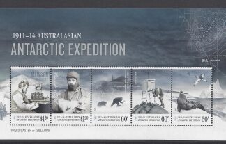 2013 Australian Antarctic Territories.  MS.234  Centenary of AAT Expedition (3rd series). mini sheet.  U/M (MNH)