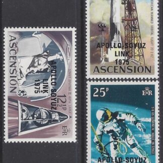 1975 Ascension Island. SG.192-4 Apollo Soyus Space Link set 3 values U/M (MNH)