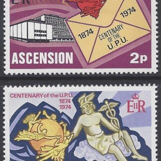 1974 Ascension Island SG.180-1 Centenary of UPUT. set 2 values U/M (MNH)
