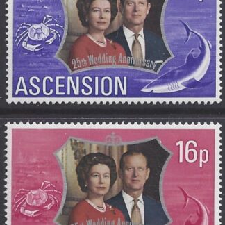 1972 Ascension Island  SG.164-5 Royal Silver Wedding set 2 values U/M (MNH)