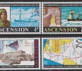 1972 Ascension Island  SG.159-62  50th Anniversary of  Shackletons Death   set 4 values U/M (MNH)