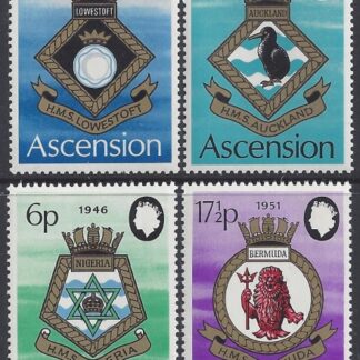 1972 Ascension Island  SG.154-7  Royal Naval Crests  (4th Series).   set 4 values  U/M (MNH)