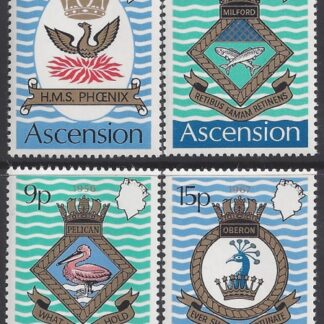 1971 Ascension Island  SG.149-52  Royal Naval Crests  (3rd Series). set 4 values U/M (MNH)