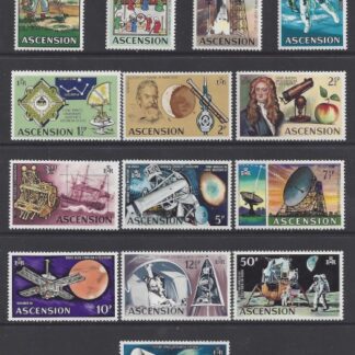 1971 Ascension Island. SG.135-48 Decimal Currency,  The Evolution of Space Travel. set 14 values U/M (MNH)