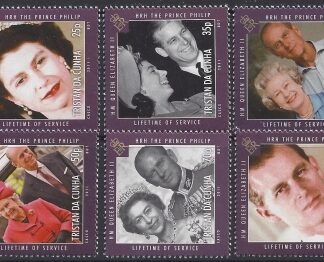 2011 Tristan Da Cunha. SG.1009-14 Queen ElizabethII and Prince Philip Lifetime of Service. set 6 values U/M (MNH)