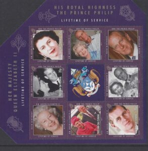2011 Tristan Da Cunha. MS.1015 Queen Elizabeth II and Prince Philip Lifetime of Service Mini sheet U/M (MNH)