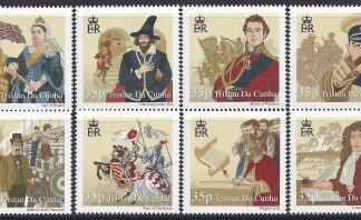 2011 Tristan Da Cunha. SG.1023-30 History of British Isles (3rd series) set 8 values U/M (MNH)