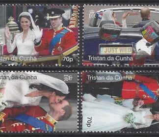 2011 Tristan Da Cunha. SG.1031-4 Royal Wedding (2nd series) set 4 values U/M (MNH)