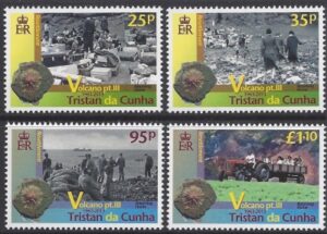 2013 Tristan Da Cunha. SG.1078-81 Volcano (3rd series) set 4 values U/M (MNH)
