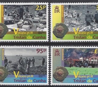 2013 Tristan Da  Cunha. SG.1078-81  Volcano (3rd series) set 4 values U/M (MNH)