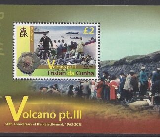 2013 Tristan Da Cunha. MS.1082  Volcano (3rd series) mini sheet  U/M (MNH)