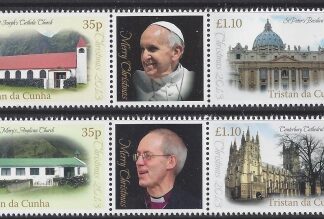 2013 Tristan Da Cunha. SG.1083-6 Chistmas Churches. set 4 values U/M (MNH)