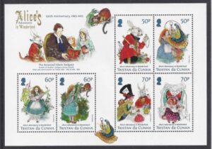 2015 Tristan Da Cunha. MS.1150 - 150th Anniv. Publication of Alice's Adventures. set 6 values U/M (MNH)