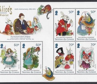 2015 Tristan Da Cunha. MS.1150 - 150th Anniv. Publication of Alice's Adventures. set 6 values U/M (MNH)