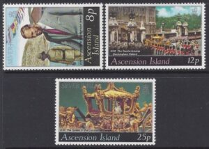 1977 Ascension Island. SG.222-4 Silver Jubilee set 3 values U/M (MNH)