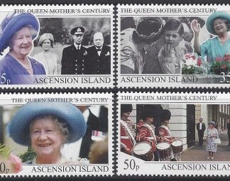 1999 Ascension Island. SG.781-4 Queen Elizabet the Queen Mother's Century. set 4 values U/M (MNH)