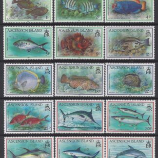 1991 Ascension Island. SG.554-68  Fish  set 15 values U/M (MNH)