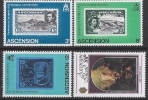 1979 Ascension Island. SG.254-7 Death Centenary of Sir Rowland Hill. set 4 values U/M (MNH)