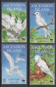 1999 Ascension Island. SG.770-3 Endangered Species( White Tern) set 4 values U/M (MNH)