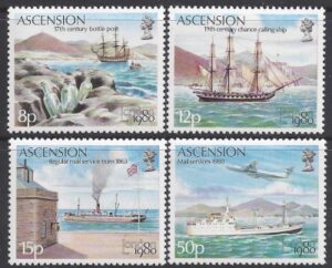 1980 Ascension Island. SG.264-7 London 1980 International Stamp Exhibition. 4 values U/M (MNH)