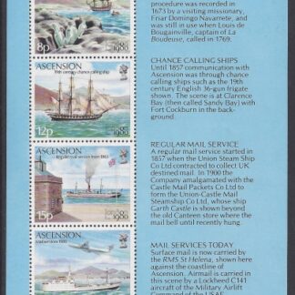 1980 Ascension Island. MS.268 London 1980 International Stamp Exhibition.  mini sheet  U/M (MNH)