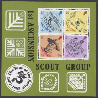 1981 Ascension Island. MS.313 75th Anniversary of Boy Scout Movement. mini sheet U/M (MNH)