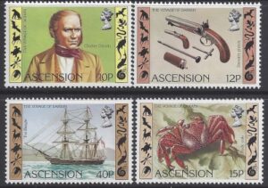 1982 Ascension Island. SG.314-7 150th Anniversary of Charles Darwins Voyage. set 4 values U/M (MNH)
