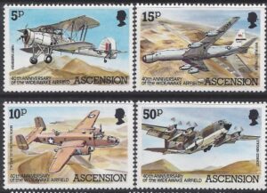 1982 Ascension Island. SG.318-21 40th Anniversay of Wideawake Airfield. set 4 values U/M (MNH)