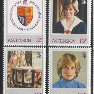 1982 Ascension Island. SG.322-5  21st Birthday of Princess of Wales. set 4 values U/M (MNH)