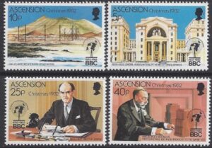 1982 Ascension Island. SG.328-31 Christmas. 50th Anniversary of BBC External Broadcasting. set 4 values U/M (MNH)