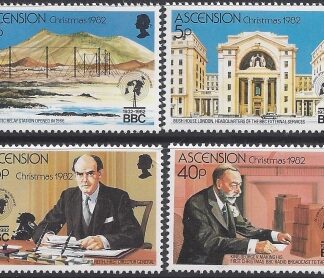 1982 Ascension Island. SG.328-31  Christmas. 50th Anniversary of BBC External Broadcasting. set 4 values U/M (MNH)