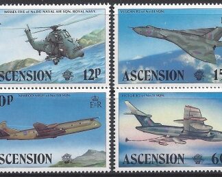 1983 Ascension Island. SG.341-4  Bicentenary of Manned Flight British Military Aircraft. set 4 values U/M (MNH)