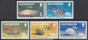 1983 Ascension Island. SG.349-53 Sea Shells. set 5 values U/M (MNH)