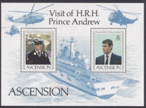 1984 Ascension Island. MS.358 Visit of Prince Andrew. mini sheet U/M (MNH)