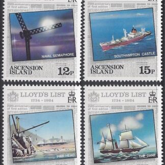 1984 Ascension Island. SG.359-62  250th Anniversary of Lloyds List. set 4 values U/M (MNH)