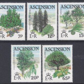 1985 Ascension Island. SG.371-5  Trees. set 5 values U/M (MNH)