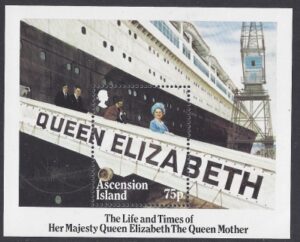 1985 Ascension Island. MS.380. Life & Times of Queen Elizabeth The Queen Mother. mini sheet U/M (MNH)