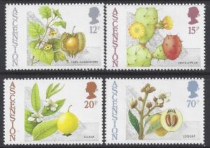 1987 Ascension Island. SG.424-7 Edible Bush Fruits set 4 values U/M (MNH)