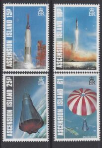 1987 Ascension Island. SG.428-31 25th Anniversary of First American Manned Earth Orbit. set 4 values U/M (MNH)
