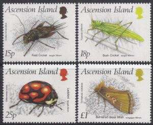 1987 Ascension Island. SG.452-5 Insects (2nd series). set 4 values U/M (MNH)