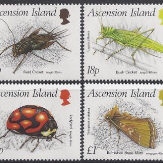 1987 Ascension Island.  SG.452-5 Insects (2nd  series). set 4 values U/M (MNH)