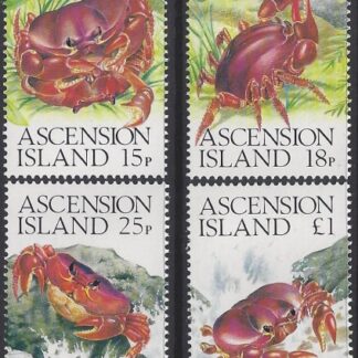 1989 Ascension Island. SG.487-90 Land Crabs set 4 values U/M (MNH)