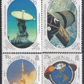 1989 Ascension Island. SG.493-6  20th Anniv. of First Manned Landing on The Moon set 4 U/M (MNH)