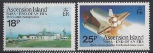 1989 Ascension Island. SG.504-5 Closure of Devils Ashpit Tracking Station. set 2 U/M (MNH)