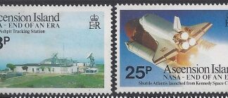 1989 Ascension Island. SG.504-5  Closure of Devils Ashpit Tracking Station. set 2 U/M (MNH)