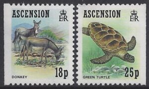 1989 Ascension Island. SG.510-1 Ascension Wildlife.(booklet stamps) set 2 values U/M (MNH)