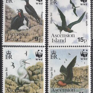 1990 Ascension Island. SG.517-20  Endangered Species. Ascension Frigate Bird. set 4 values U/M (MNH)